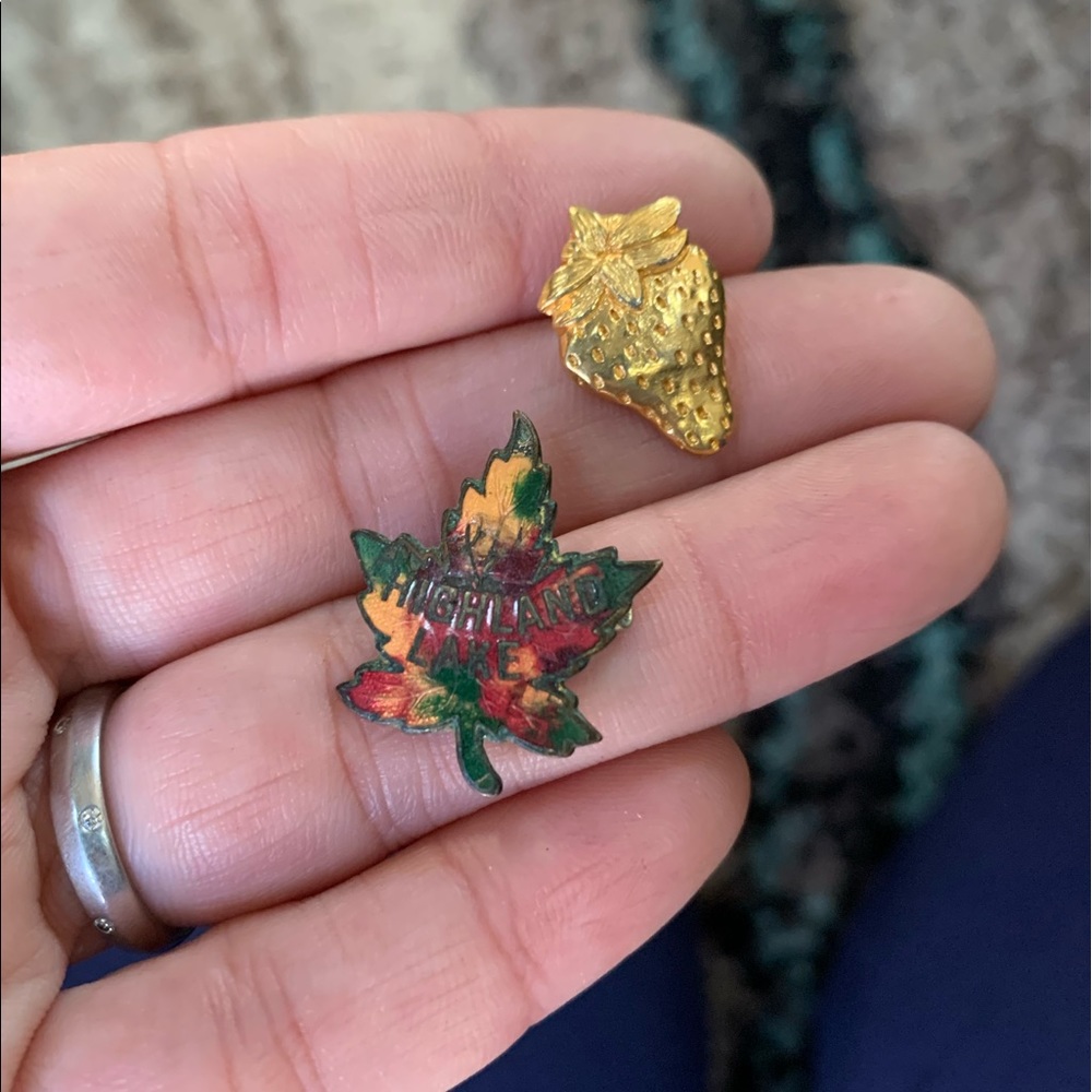 Two Vintage Dainty Lapel Pins